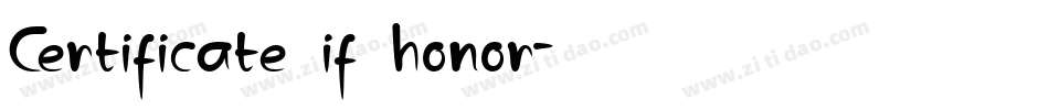 Certificate if honor字体转换